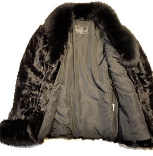 Kashani Ladies Black Bomber Mink Fur Coat - Dudes Boutique