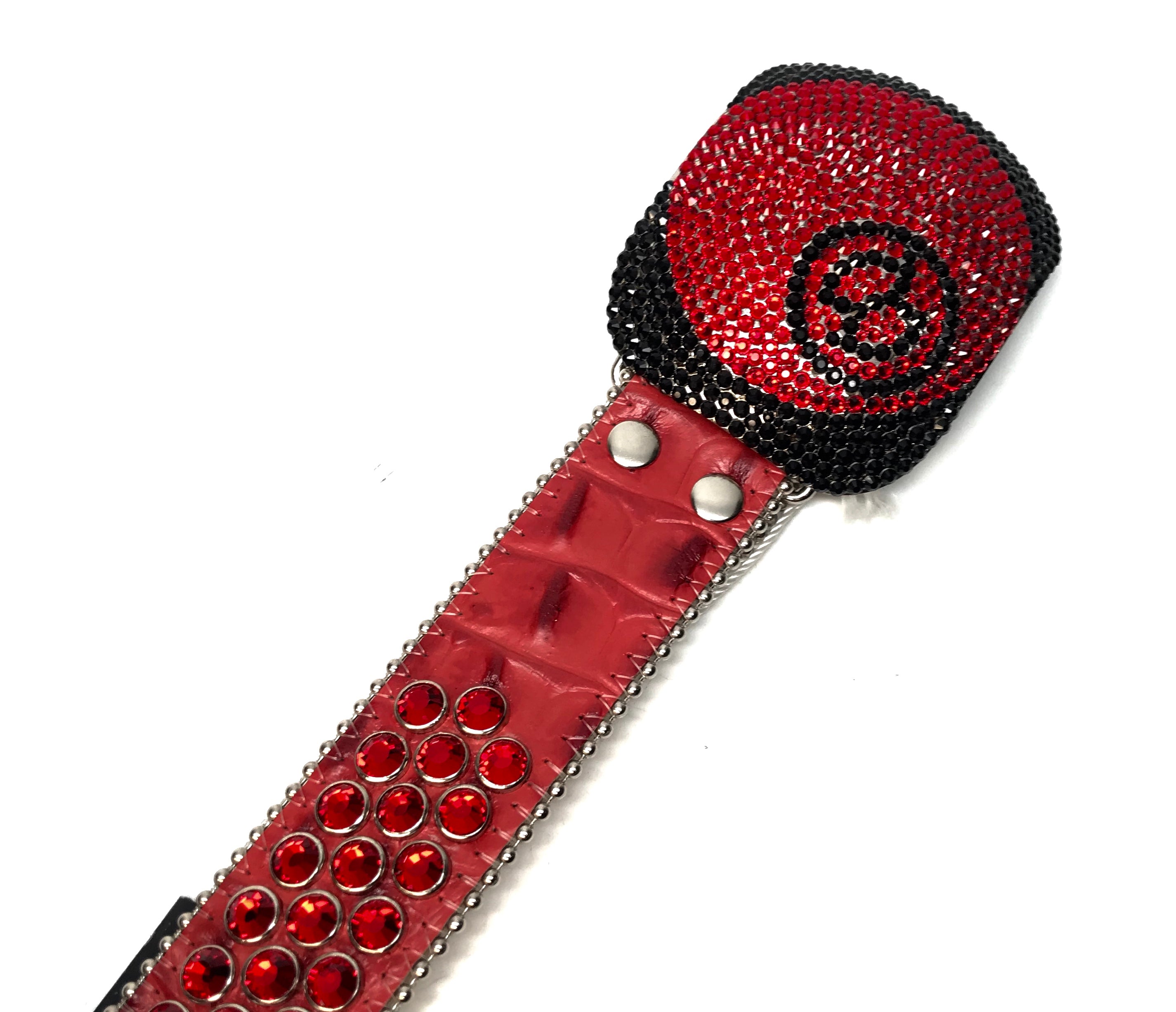 b.b. Simon '8 Ball' Blood Red Crystal Belt - Dudes Boutique