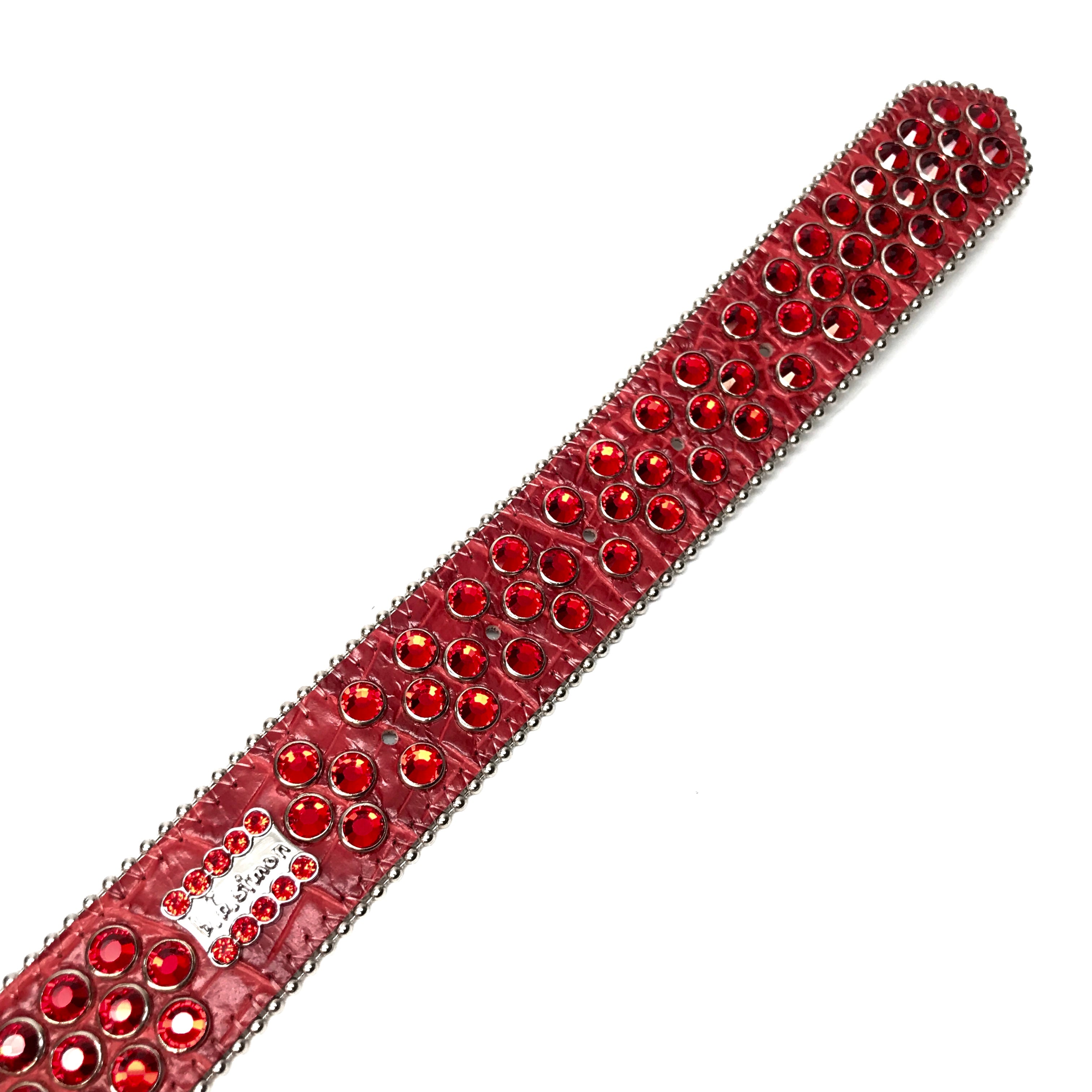 b.b. Simon '8 Ball' Blood Red Crystal Belt - Dudes Boutique