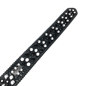 b.b. Simon '8 Ball' Black Crystal Belt - Dudes Boutique