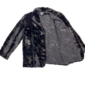 Kashani  Men's Black Diamond Cut Mink Car Coat - Dudes Boutique