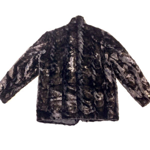 Kashani  Men's Black Diamond Cut Mink Car Coat - Dudes Boutique