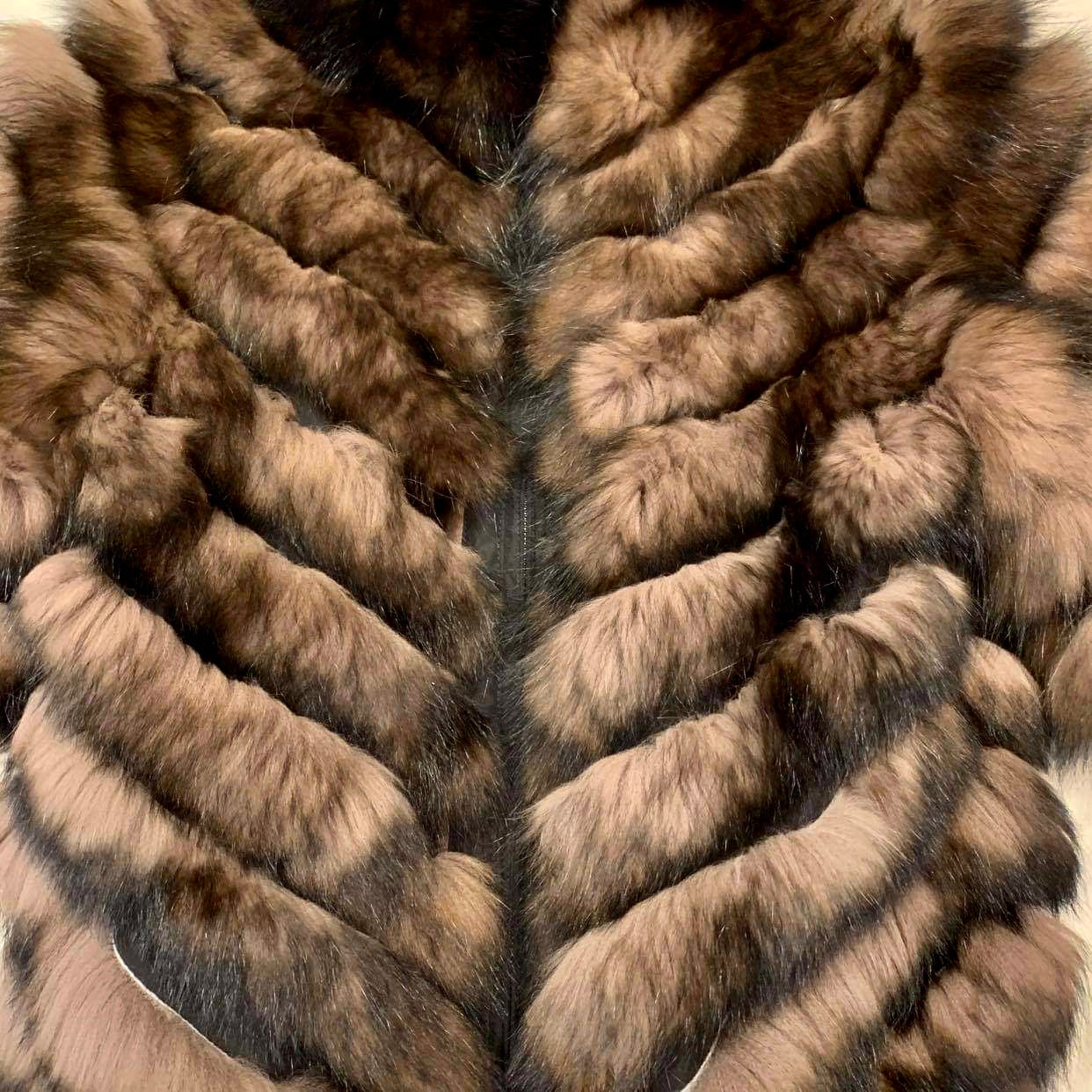 Kashani Women's Dark Brown Fox Fur Jacket - Dudes Boutique