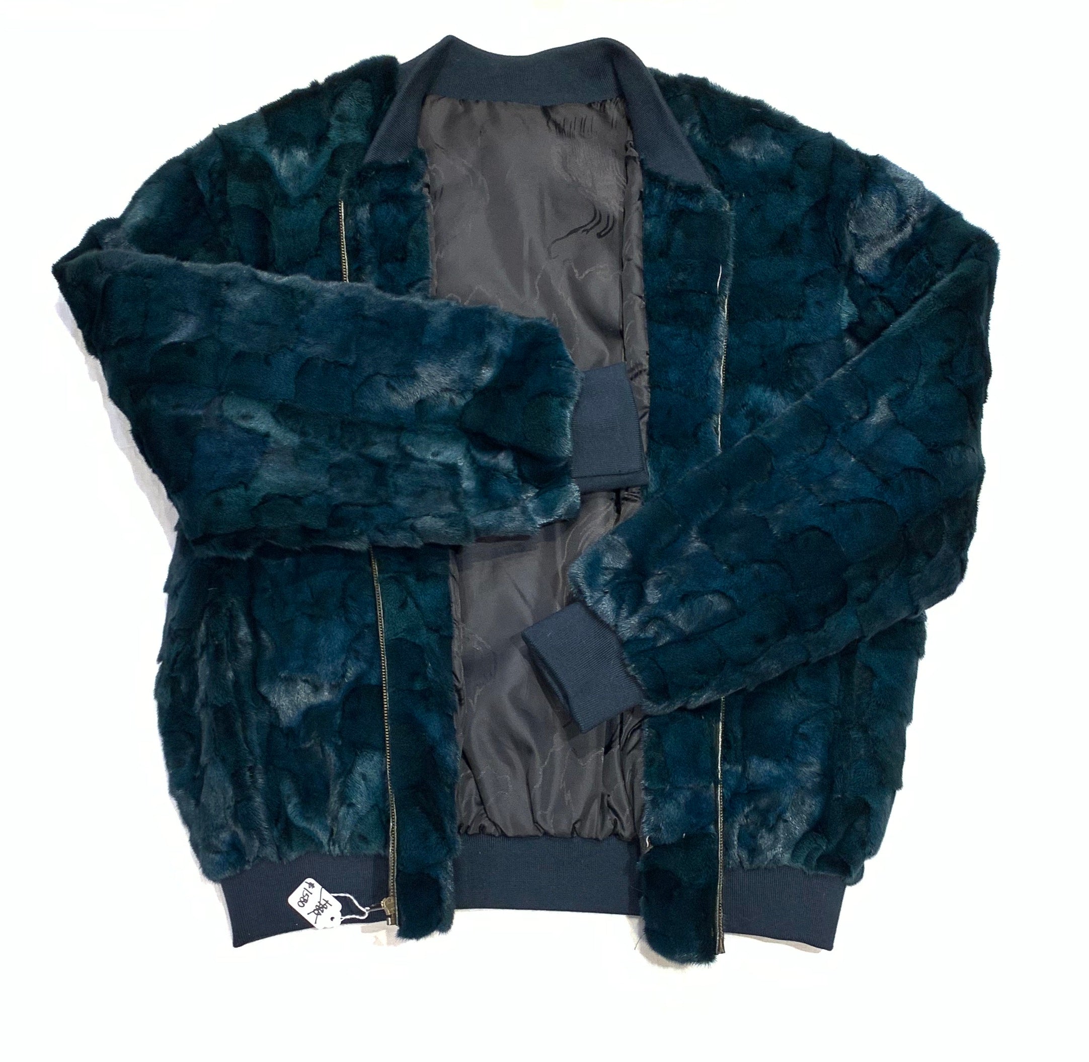 Kashani Men's Dark Green Mink Bomber Jacket - Dudes Boutique