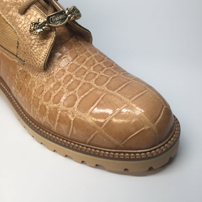 Mauri "Commando" Alligator/Ostrich Leg Combat Boot 4637 - Dudes Boutique