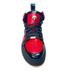Mauri "8410" Red Black Alligator/Patent Leather High-Top Sneakers - Dudes Boutique