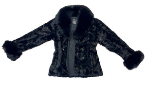 Kashani Women's Black Mink Jacket with Fox Fur Lining - Dudes Boutique