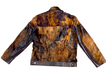 Barya NewYork Chocolate Brown Pony Hair Biker Jacket - Dudes Boutique