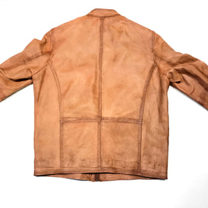 Missani Le Collezioni Cognac Lambskin Leather Jacket - Dudes Boutique