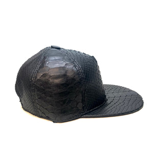 Barya NewYork All-Over Black Python Strap-Back Hat - Dudes Boutique