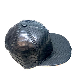 Barya NewYork All-Over Black Python Strap-Back Hat - Dudes Boutique