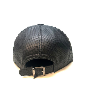 Barya NewYork All-Over Black Python Strap-Back Hat - Dudes Boutique