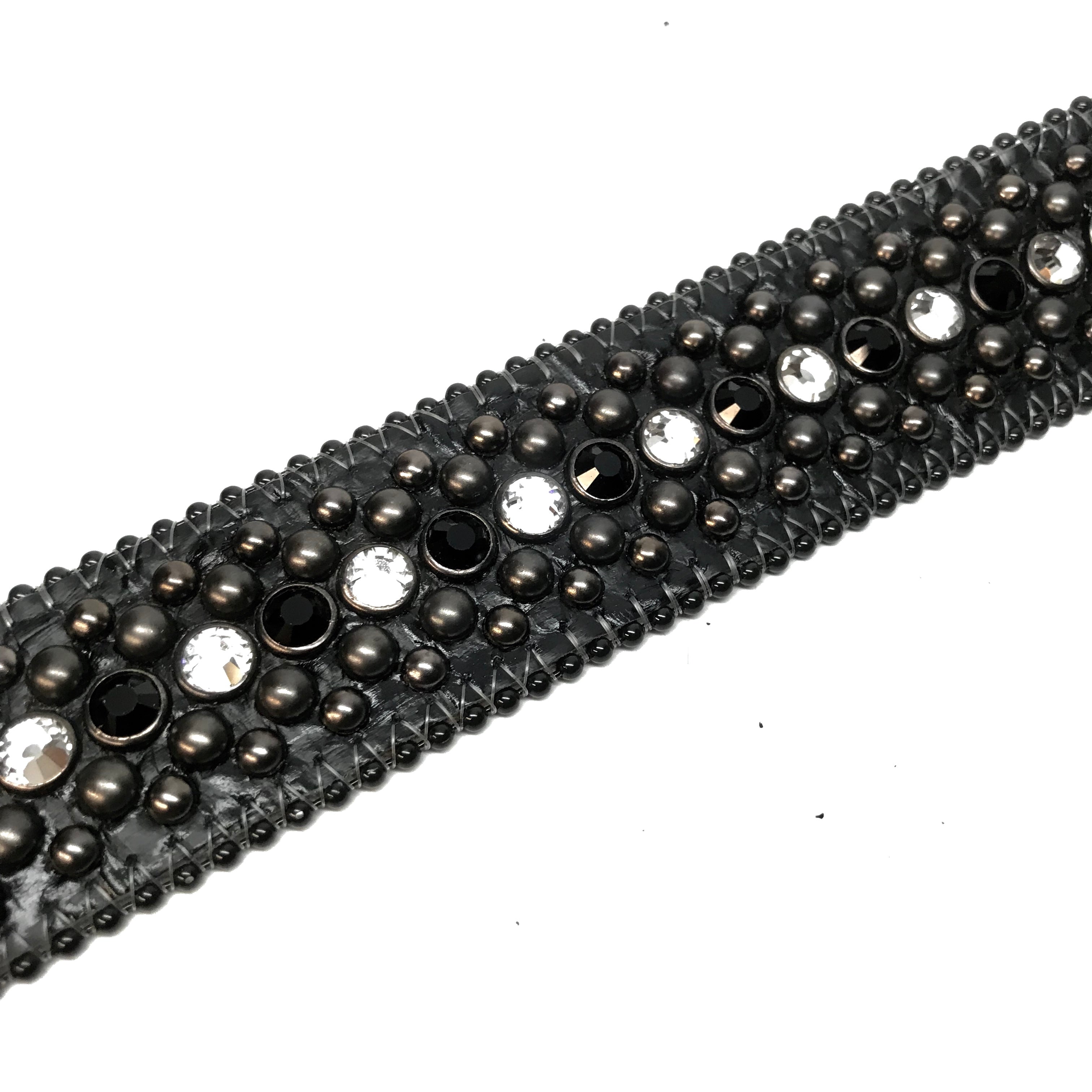 b.b. Simon Classic '8 Ball' Black Crystal Belt - Dudes Boutique