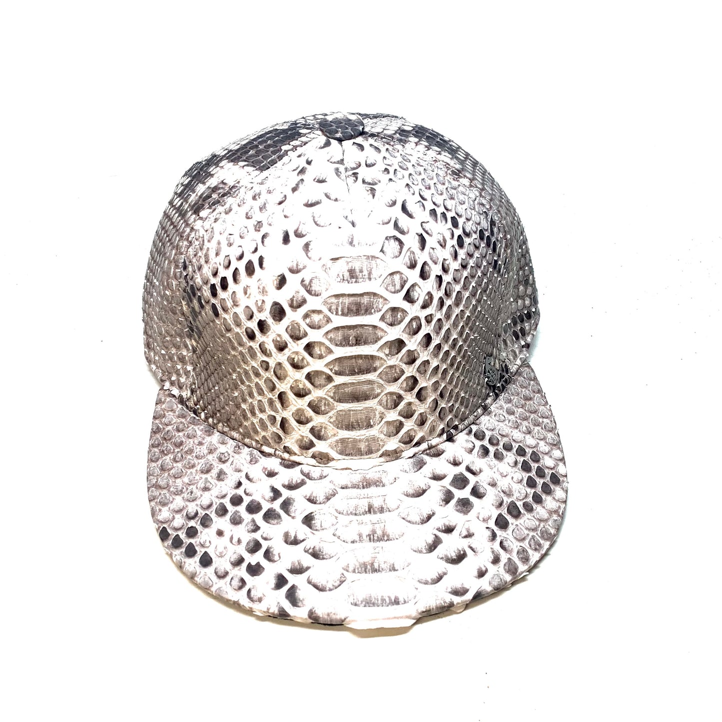 Barya Newyork All-Over Natural Python Strap-Back Hat - Dudes Boutique
