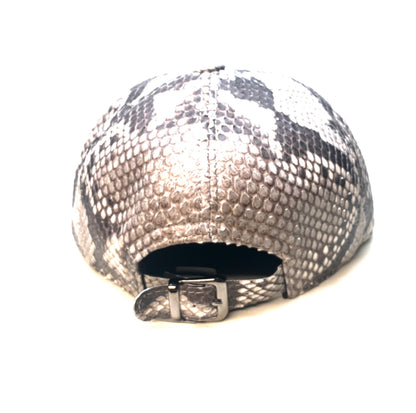 Barya Newyork All-Over Natural Python Strap-Back Hat - Dudes Boutique