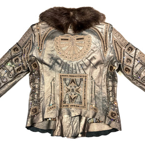 Kashani Mink Aztec Swarovski Crystal Jacket - Dudes Boutique