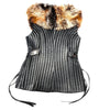 Mitchie's Natural Fox Fur Lamb Leather Vest - Dudes Boutique