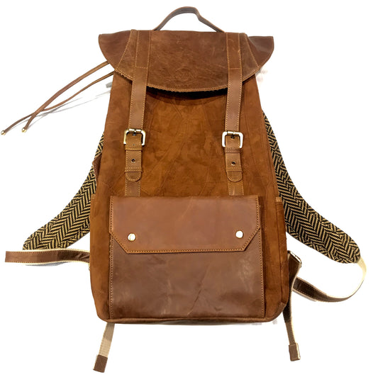 Vann & Co Brown Leather Duffle Backpack - Dudes Boutique