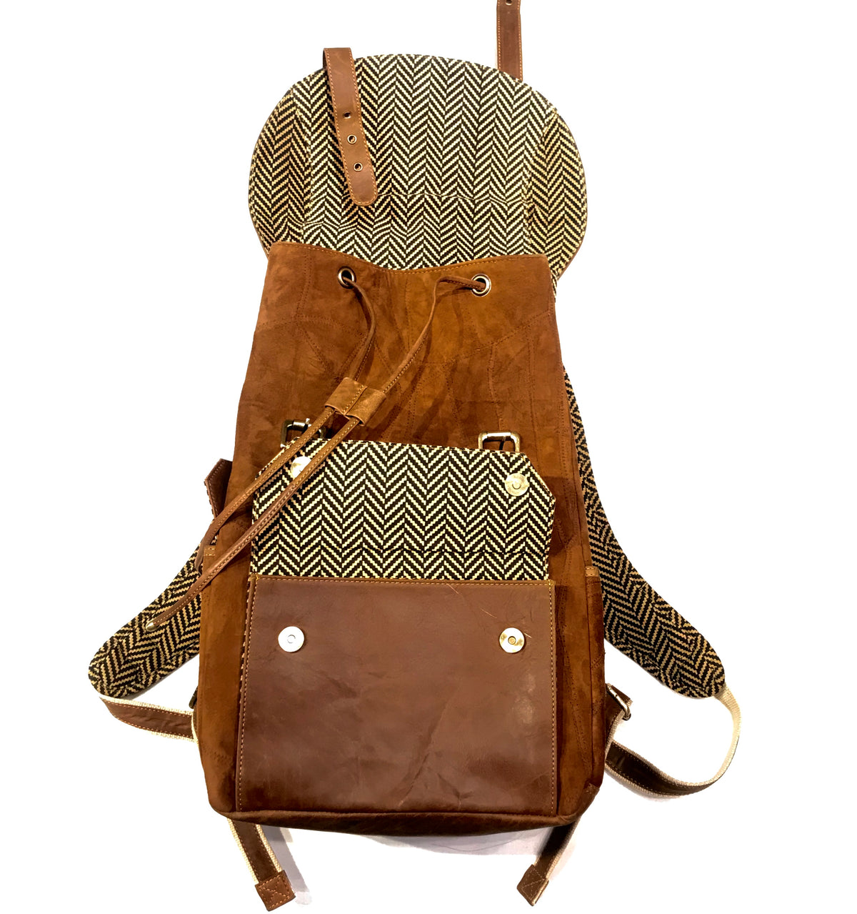 Vann & Co Brown Leather Duffle Backpack - Dudes Boutique