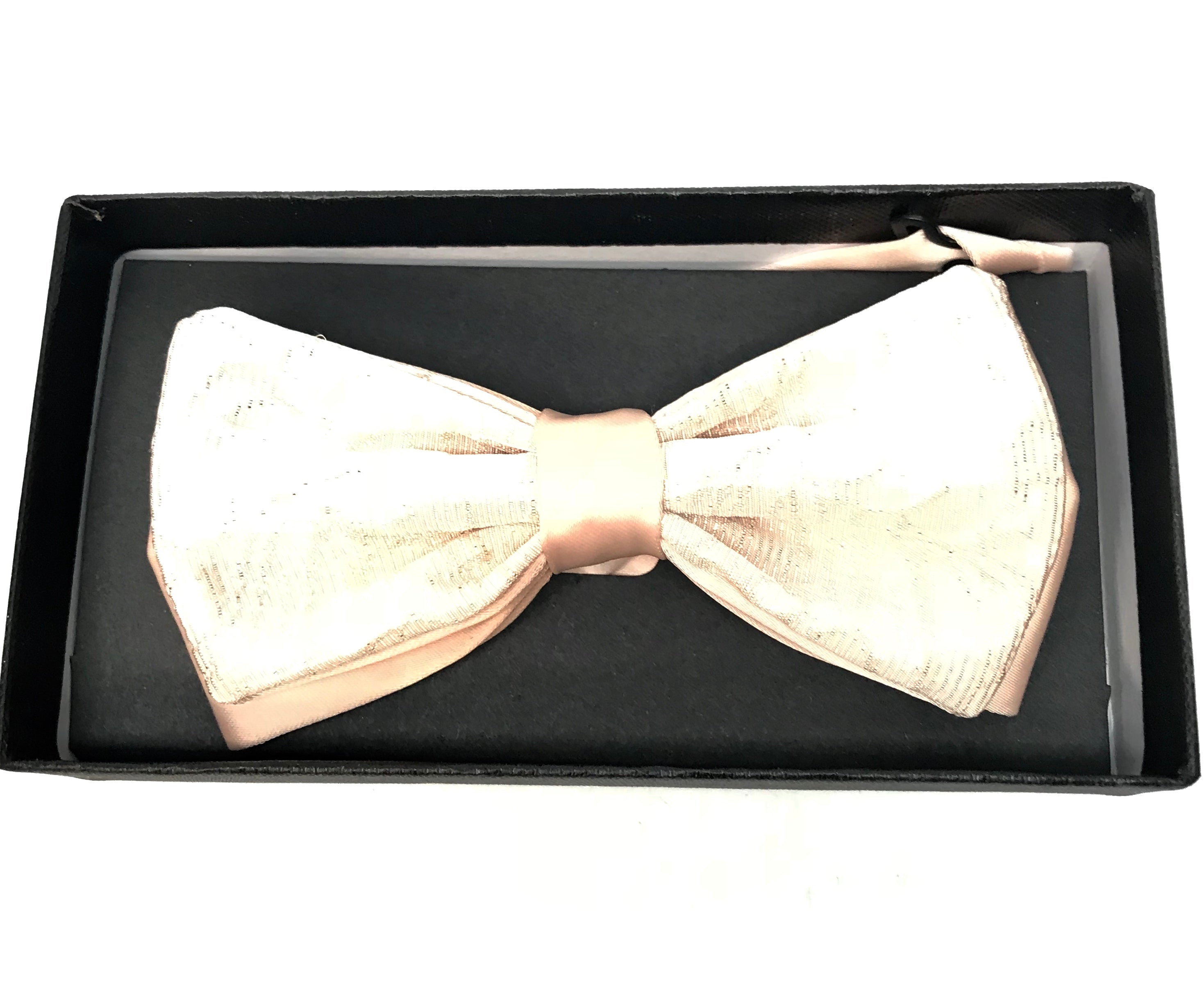 Peach Golden Shine Bow Tie - Dudes Boutique