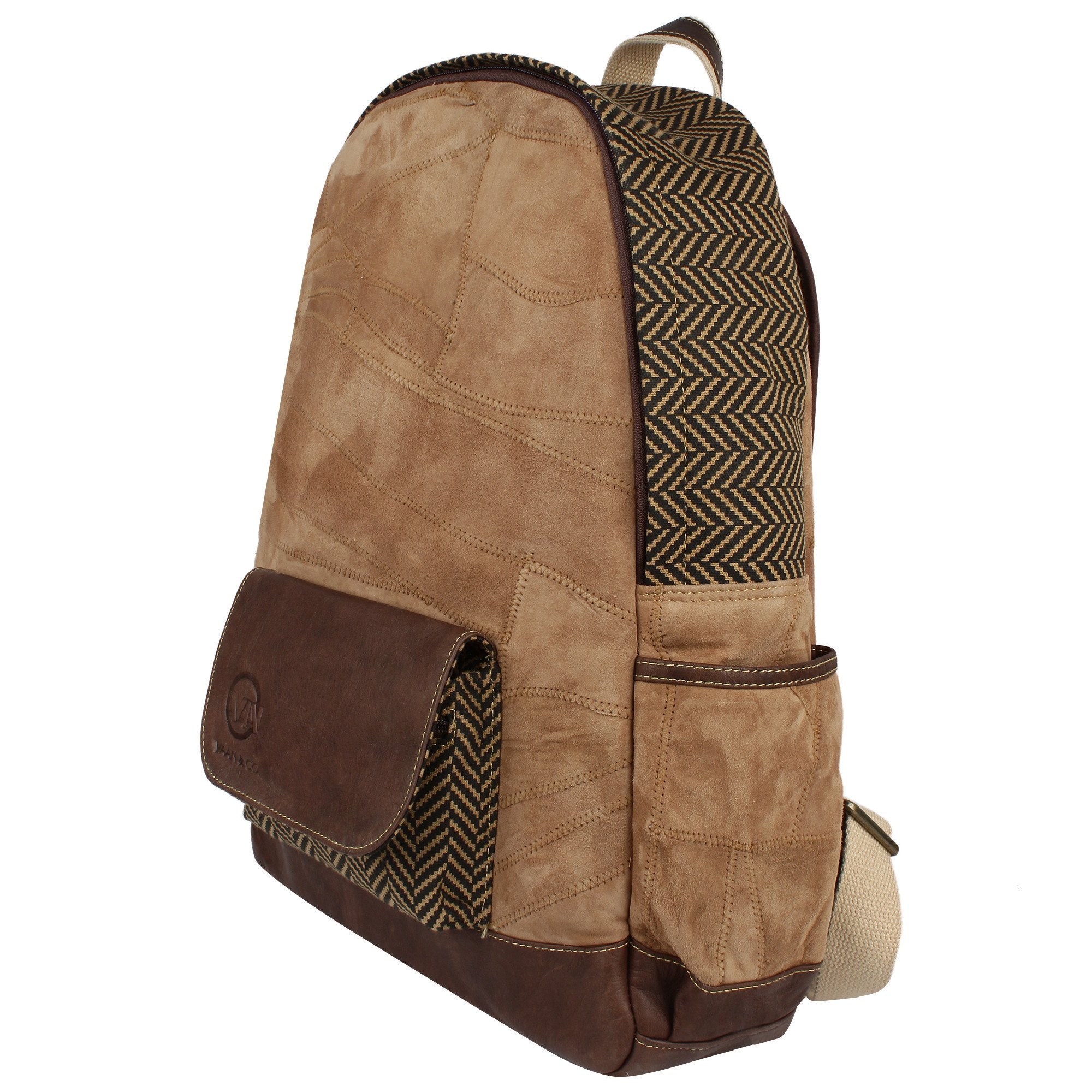 Vann & Co Upcycled Hand Patched Leather Supreme Backpack