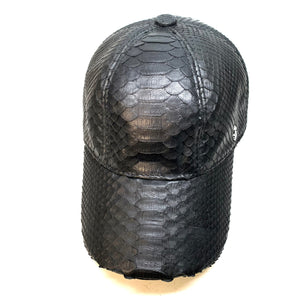 Barya NewYork All-Over Black Python Strap-Back Base Ball Hat - Dudes Boutique