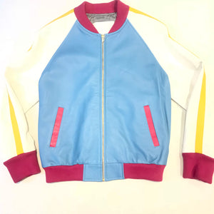 Kashani Multi-Color Lambskin Varsity Jacket - Dudes Boutique