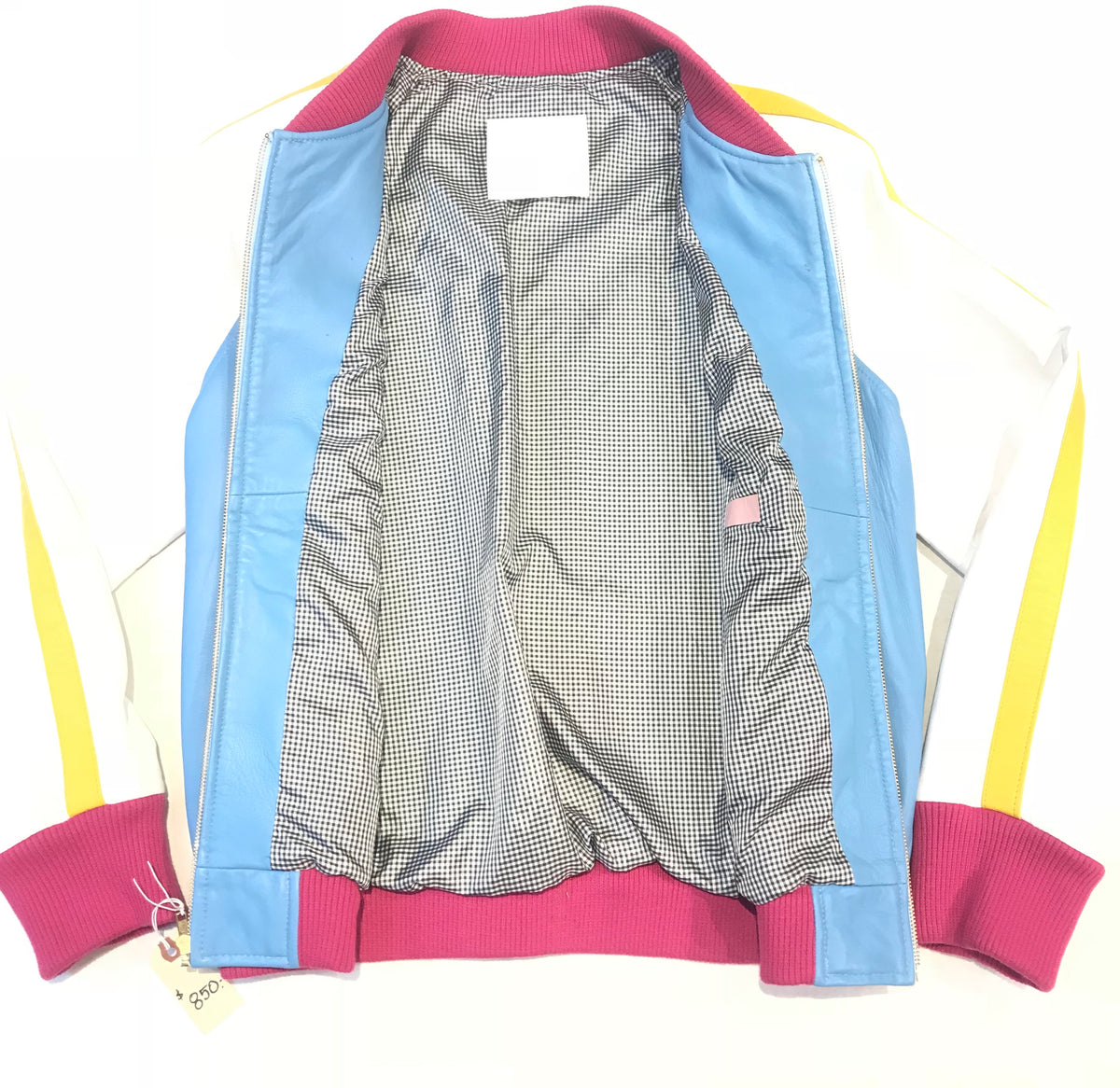 Kashani Multi-Color Lambskin Varsity Jacket - Dudes Boutique