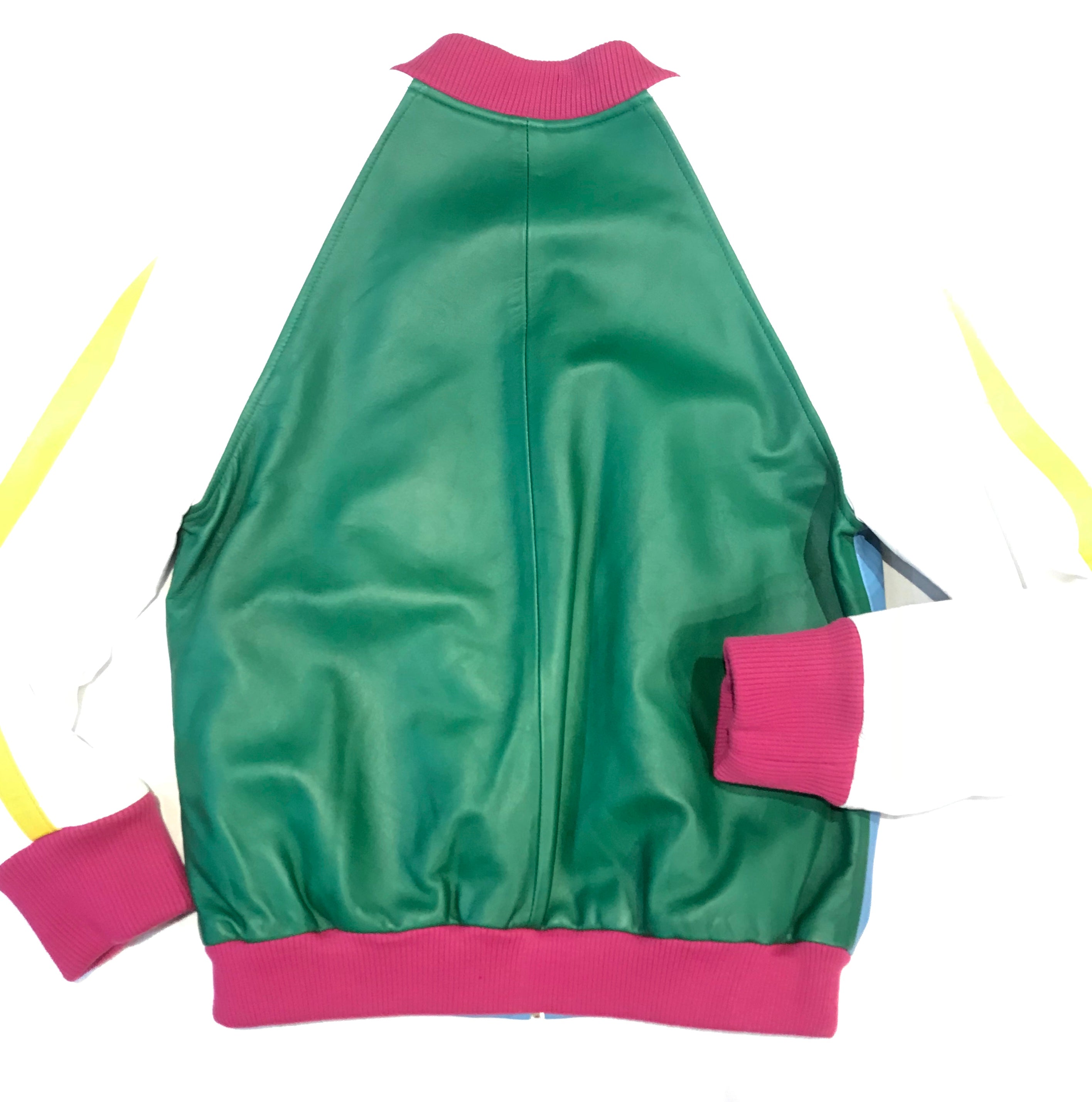 Kashani Multi-Color Lambskin Varsity Jacket - Dudes Boutique