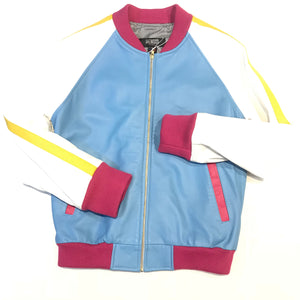 Kashani Multi-Color Lambskin Varsity Jacket - Dudes Boutique