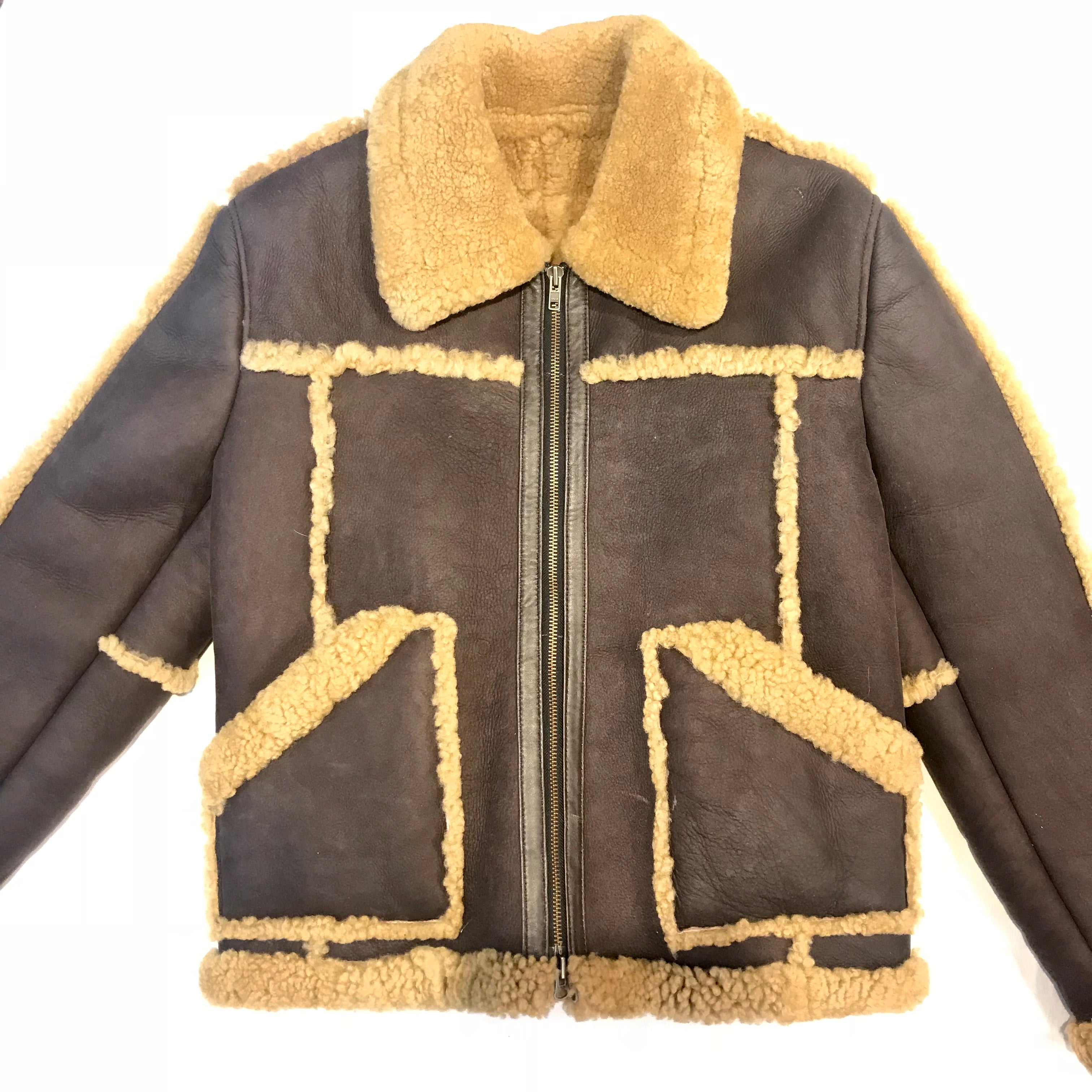 Kashani Chocolate Sherpa Lined Shearling Coat - Dudes Boutique