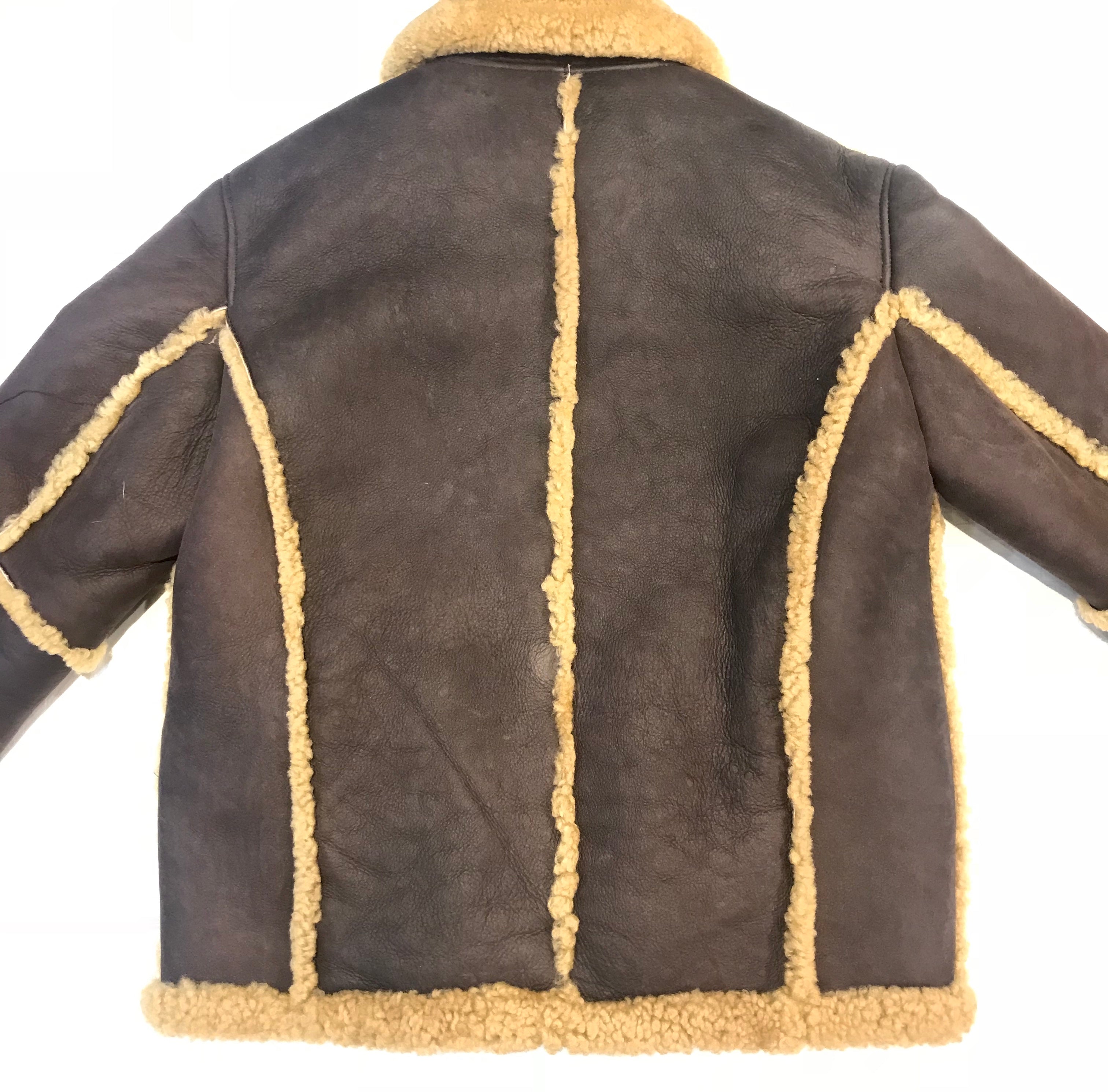 Kashani Chocolate Sherpa Lined Shearling Coat - Dudes Boutique