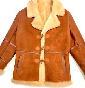 Kashani Maple Duffel Suede Shearling Jacket - Dudes Boutique