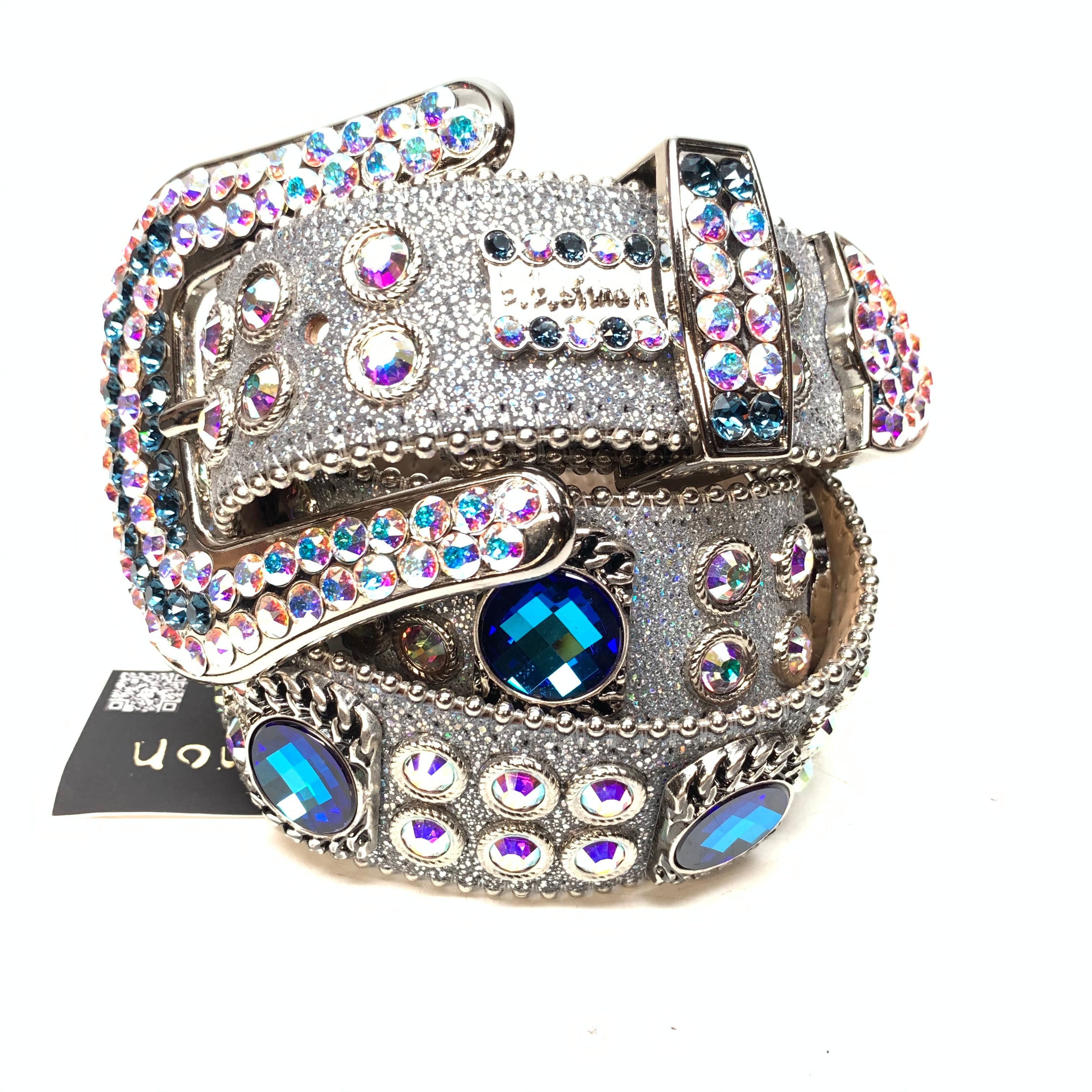 b.b. Simon Star Big Block Crystal Belt - Dudes Boutique