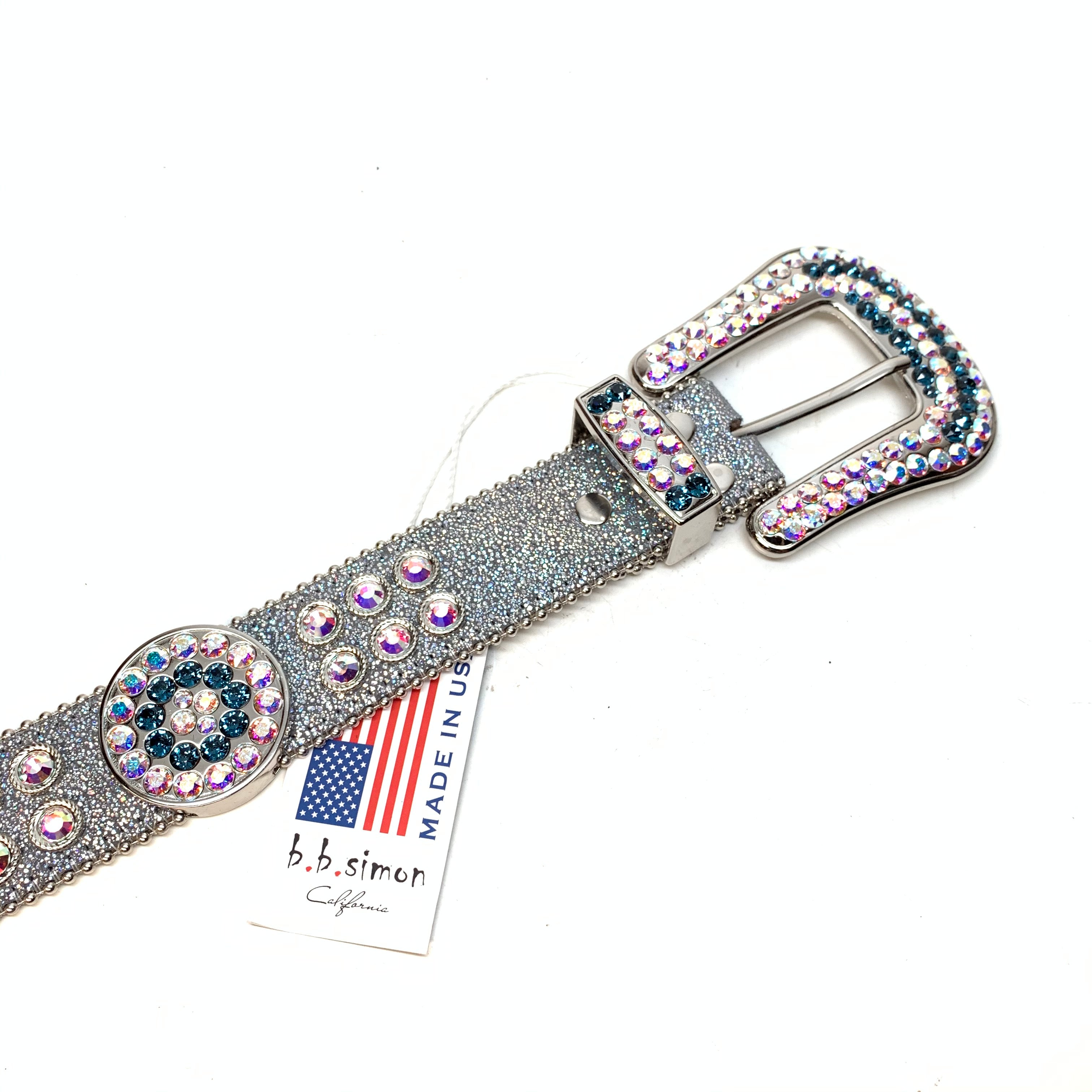 b.b. Simon Star Big Block Crystal Belt - Dudes Boutique