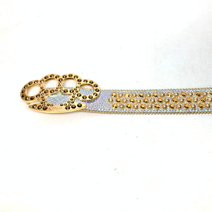 b.b. Simon Knuckle Gold Multi Crystal Belt - Dudes Boutique