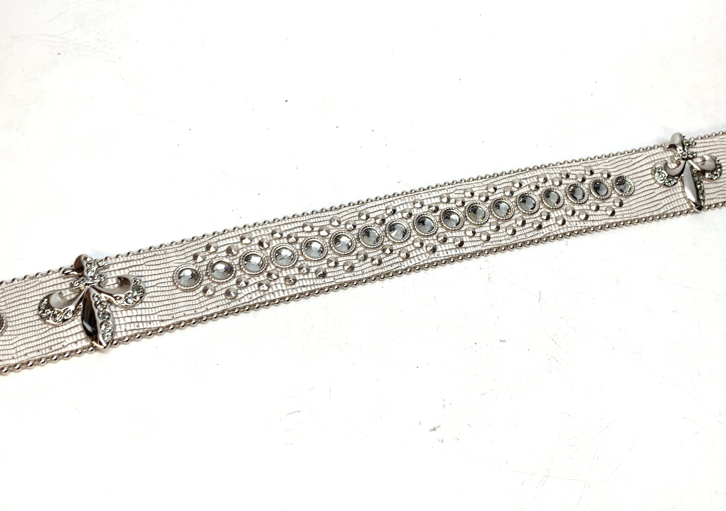 b.b. Simon Lizard Fleur-de-lis Crystal Belt - Dudes Boutique