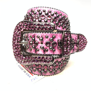 b.b. Simon Double Purple Crystal Belt - Dudes Boutique