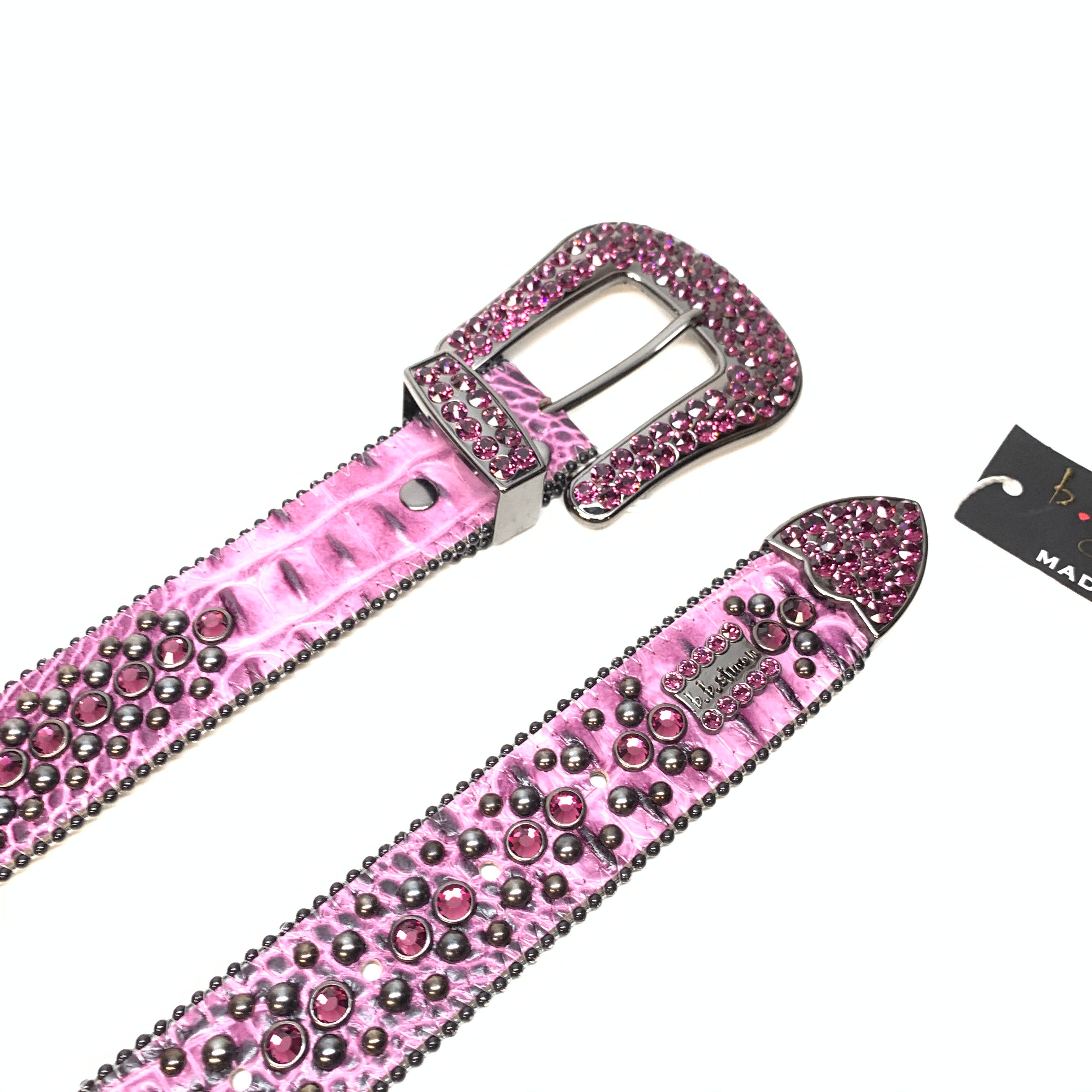 b.b. Simon Double Purple Crystal Belt - Dudes Boutique