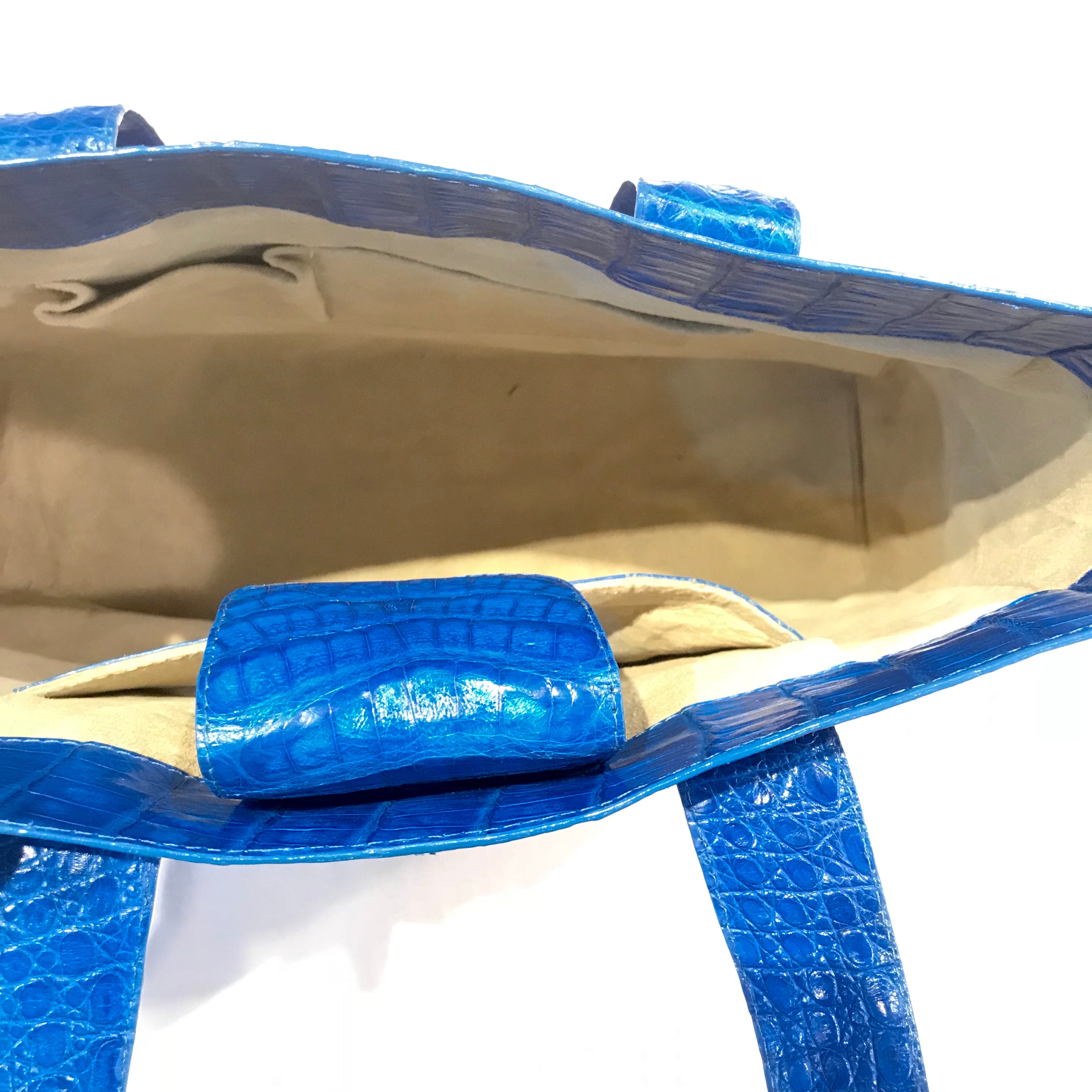 Kashani Baby Blue All Over Alligator Purse Handbag - Dudes Boutique