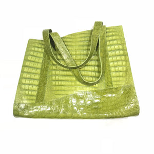 Kashani Lime Green All Over Alligator Purse Handbag - Dudes Boutique