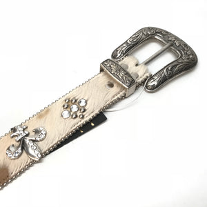 b.b. Simon 'Fleur-de-lis' Pony Crystal Belt - Dudes Boutique