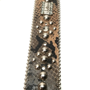 b.b. Simon 'Python Triple Studded' Crystal Belt - Dudes Boutique