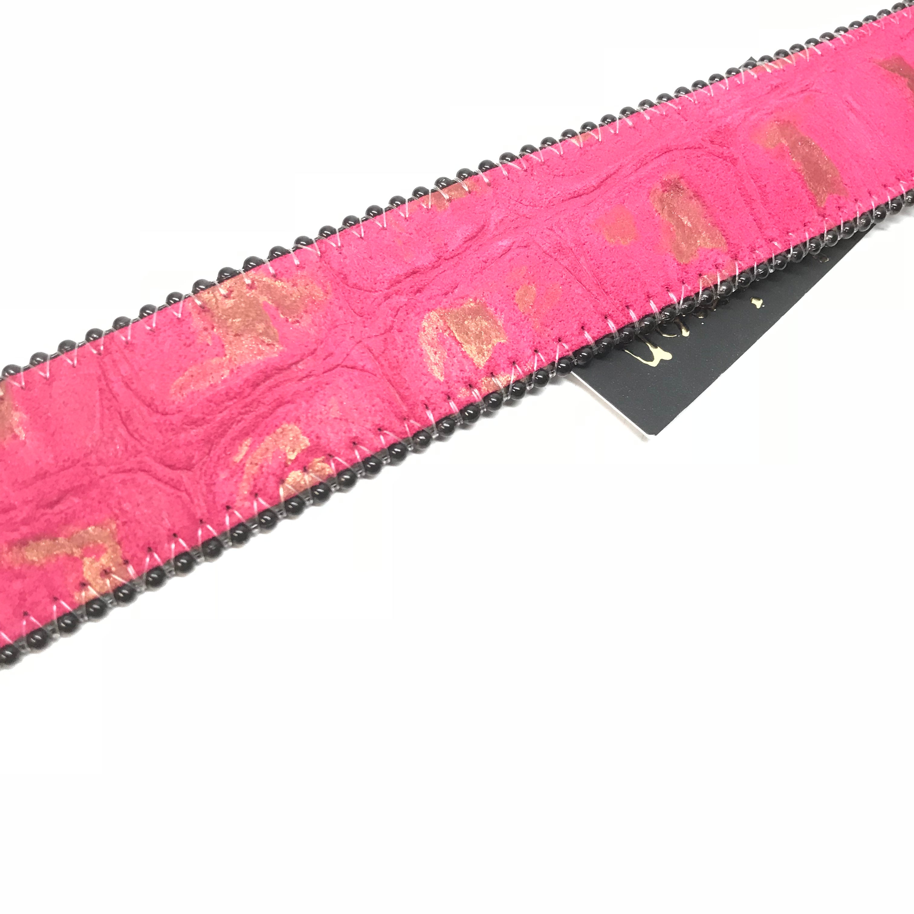 b.b. Simon 'Pink Suede' Swarovski Crystal Belt - Dudes Boutique