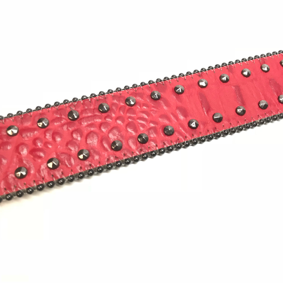 b.b. Simon 'Red Double Studded' Crystal Belt - Dudes Boutique