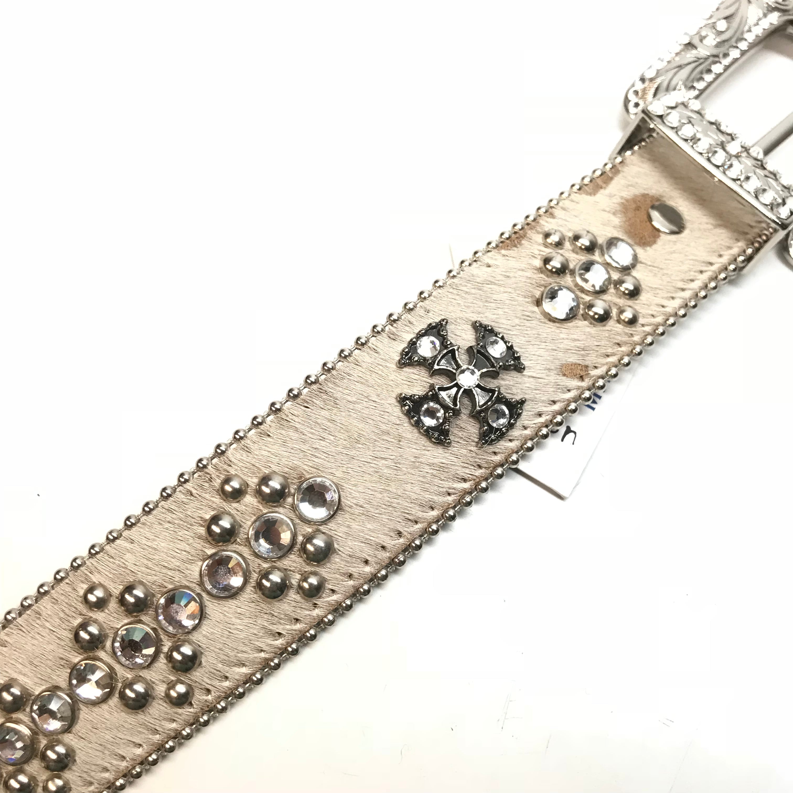 b.b. Simon 'Dune Cross Pattée' Pony Crystal Belt - Dudes Boutique