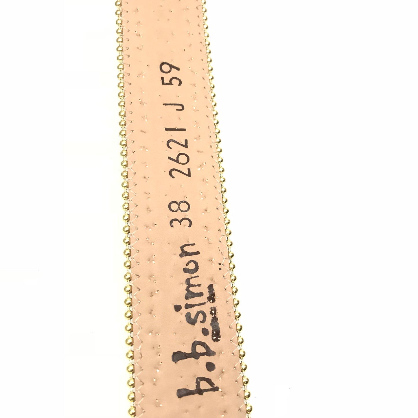 b.b. Simon 'Golden Crown' Double Studded Crystal Belt - Dudes Boutique