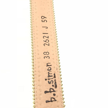 b.b. Simon 'Golden Crown' Double Studded Crystal Belt - Dudes Boutique