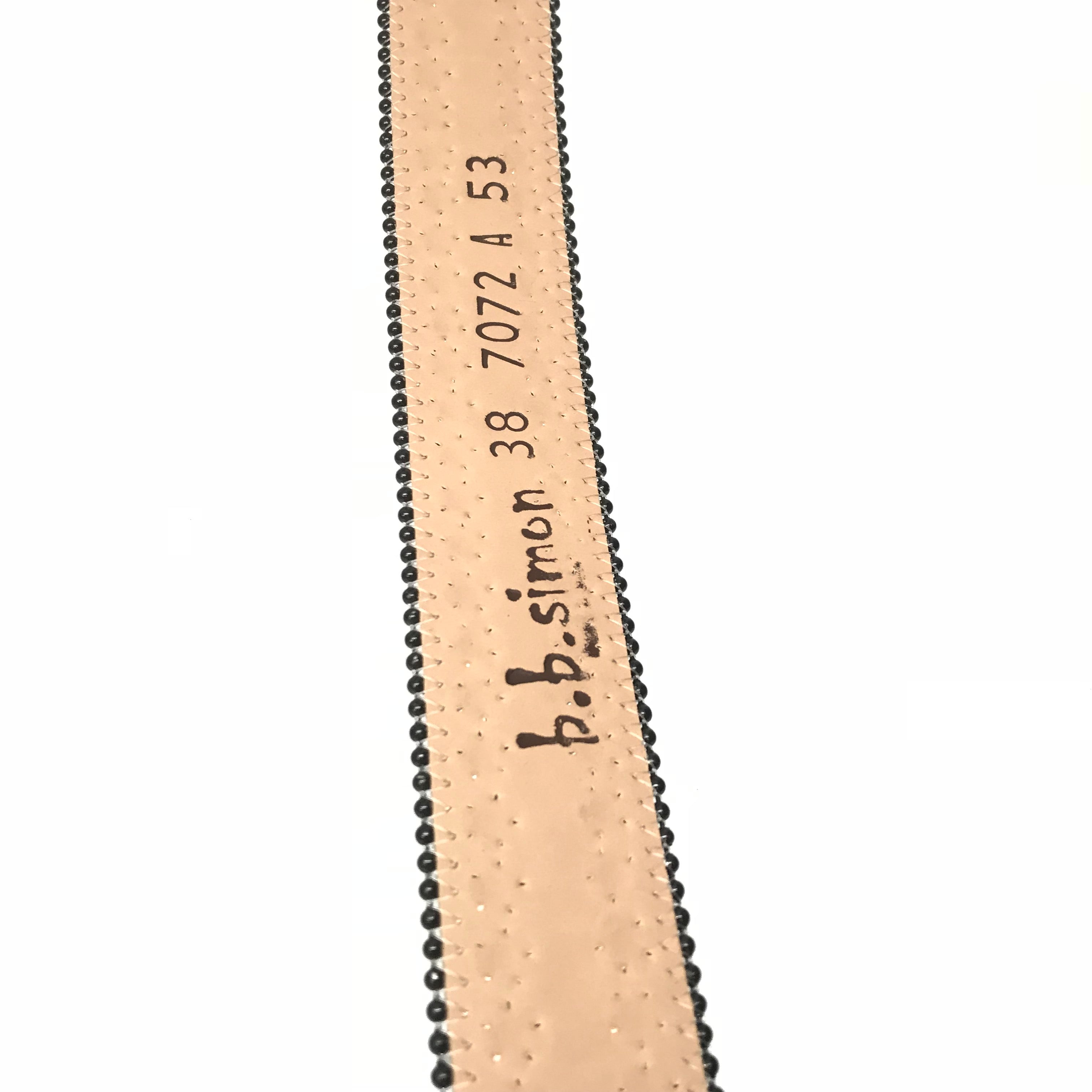 b.b. Simon White Black Double Row Black Crystal Belt – Dudes Boutique