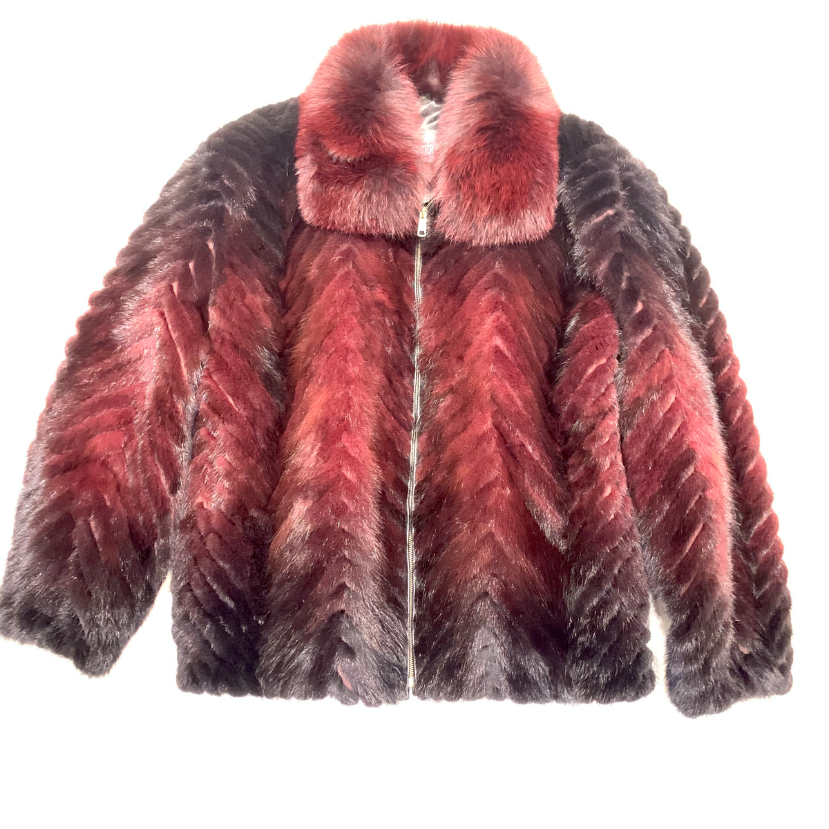 Red mink 2025 fur coat
